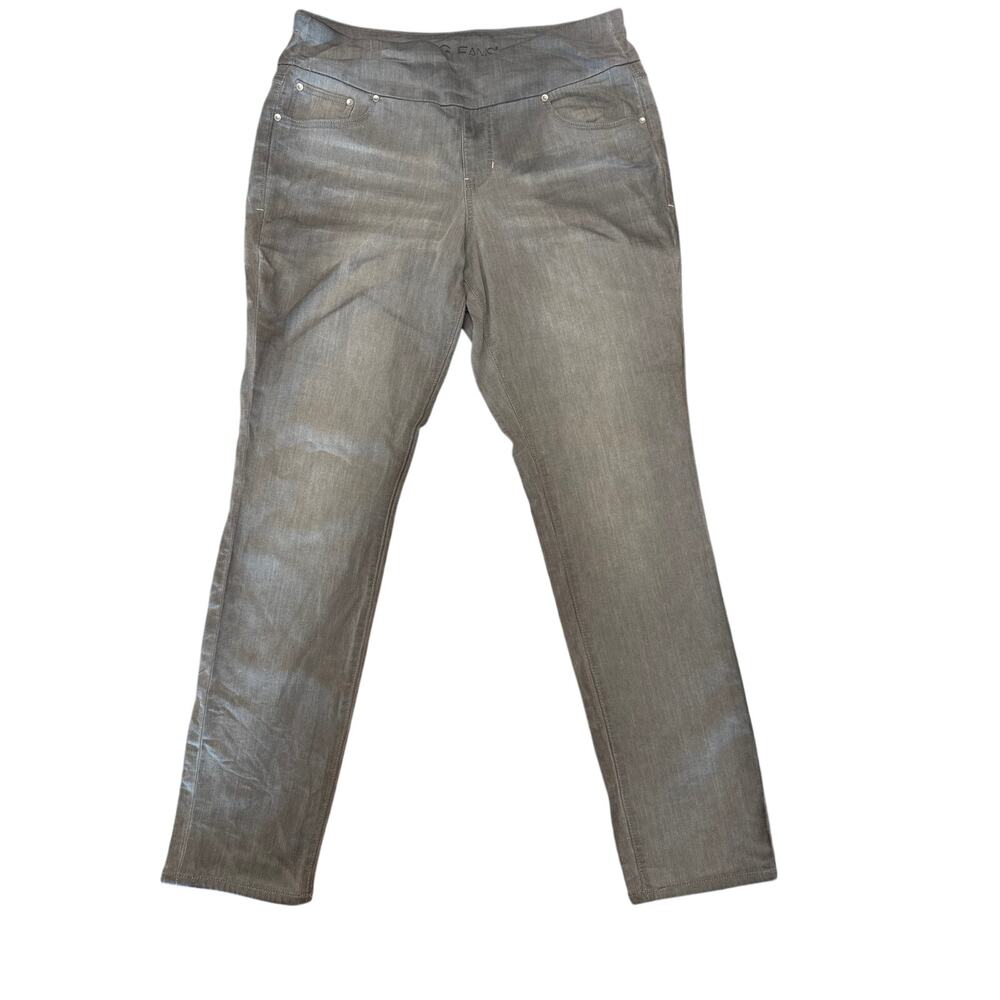 Jag Gray High Rise Skinny Pull On Jeans Plus Size 16